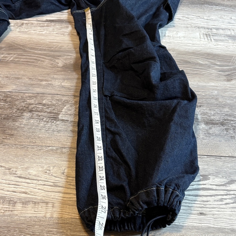 BDG Denim Baggy Cargo Pants in Dark Blue Size x-small - Picture 11 of 12